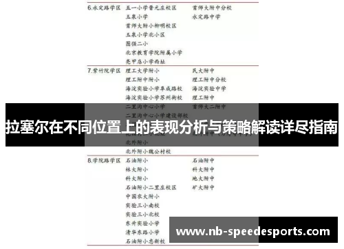 拉塞尔在不同位置上的表现分析与策略解读详尽指南