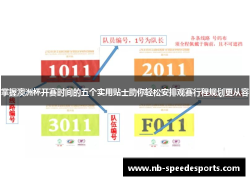 掌握澳洲杯开赛时间的五个实用贴士助你轻松安排观赛行程规划更从容 掌握澳洲杯开赛时间的五个实用贴士助你轻松安排观赛行程规划更从容